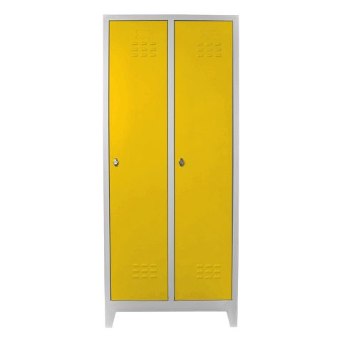 2 li Standart Soyunma Dolabı Gri-Sarı
